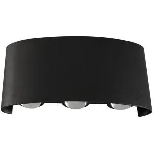 Calibo Bold 6W Multi-Beam LED Exterior Wall Light Black by Calibo, a Outdoor Lighting for sale on Style Sourcebook