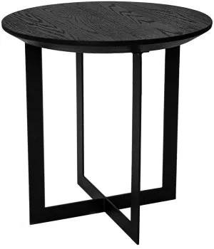 Harry Round Side Table in Black Oak by Tallira Furniture, a Side Table for sale on Style Sourcebook