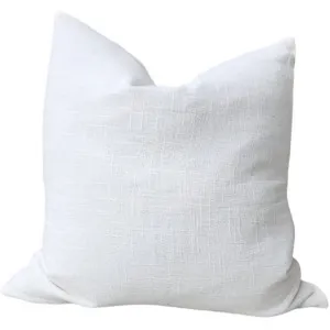 Olga Linen Cotton Cushion 55cm Square - White by Macey & Moore, a Cushions, Decorative Pillows for sale on Style Sourcebook