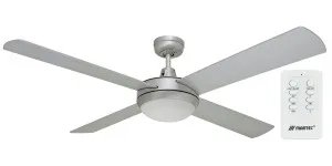 Martec Lifestyle 52" Ceiling Fan With 2 X E27 Light + Premier Remote Brushed Aluminium by Martec, a Ceiling Fans for sale on Style Sourcebook