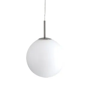 Nickel Telbix Bally Opal Matt Glass Ball Pendant Light 200mm by Telbix, a Pendant Lighting for sale on Style Sourcebook