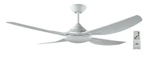 Ingram Deka 52" 1300mm Indoor/Outdoor Ceiling Fan With Remote White by Deka, a Ceiling Fans for sale on Style Sourcebook