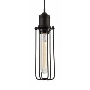 CLA Blackband Iron Cage Pendant With E27 Light Blackband 3 by Compact Lamps Australia, a Pendant Lighting for sale on Style Sourcebook