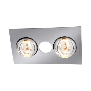 Myka 2 Bathroom '3 in 1' Heat, LED Light And Exhaust Fan Silver by Ventair, a Exhaust Fans for sale on Style Sourcebook