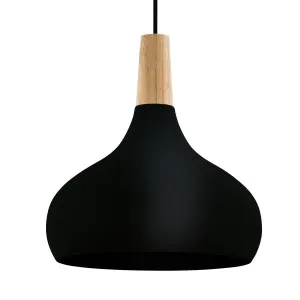 Eglo Brushed Black Sabinar Pendant Light 280mm by Eglo, a Pendant Lighting for sale on Style Sourcebook