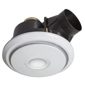 Small Boreal DIY Exhaust Fan With Umbra LED Downlight   Flex And Plug IP44 White - CCT by Brilliant, a Exhaust Fans for sale on Style Sourcebook