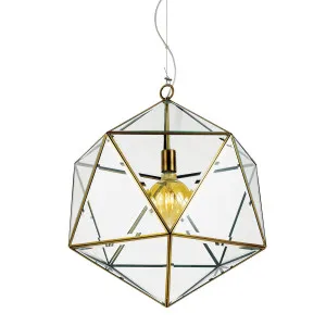 Antique Brass Telbix Lazlo Pendant Light With Glass Large by Telbix, a Pendant Lighting for sale on Style Sourcebook