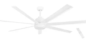 Eglo Tourbillion 80" 7 Blade DC Indoor/Outdoor Ceiling Fan With Remote Control Matt White by Eglo, a Ceiling Fans for sale on Style Sourcebook