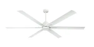 Rhino Industrial Style 72" DC Ceiling Fan With Remote by Mercator White And White Blades by Mercator, a Ceiling Fans for sale on Style Sourcebook