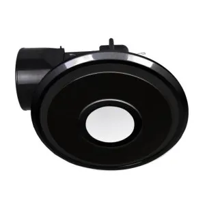 Black Emeline-II Round Exhaust Fan With 10W LED Light   Flex And Plug Large by Mercator, a Exhaust Fans for sale on Style Sourcebook