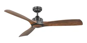 Mercator Ikuu 52" Smart WiFi Minota Indoor DC Ceiling Fan & Remote Black and Dark Timber by Mercator, a Ceiling Fans for sale on Style Sourcebook