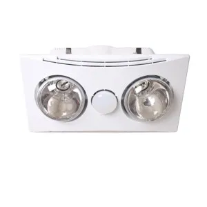 3A Bathroom Twin 3-in-1 Exhaust Fan White by 3A, a Exhaust Fans for sale on Style Sourcebook