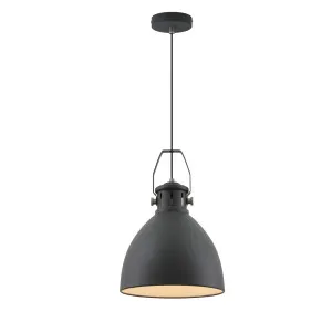 Telbix Fabrica Small Industrial Pendant Light Black by Telbix, a Pendant Lighting for sale on Style Sourcebook