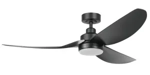 Eglo Torquay 56" 3 Blade DC Indoor/Outdoor Ceiling Fan With 20W CCT Dimmable LED Light Black by Eglo, a Ceiling Fans for sale on Style Sourcebook