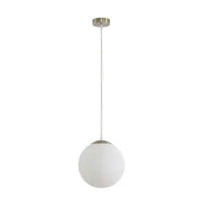 Domus Bubble 250 Opal Glass Pendant Light Edison Screw (E27) Antique Brass by Domus, a Pendant Lighting for sale on Style Sourcebook