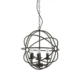 Fiorentino Cantina Black Metal Cage Pendant Light (E14) 6 Light by Fiorentino, a Pendant Lighting for sale on Style Sourcebook