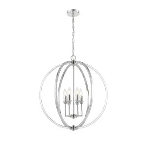 Telbix Kendall 6 Light Cage Metal Pendant Light (E14) Chrome by Telbix, a Pendant Lighting for sale on Style Sourcebook