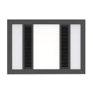 Manrose Rio 3 in 1 Bathroom Exhaust Fan, Heater & Light Black by Manrose, a Exhaust Fans for sale on Style Sourcebook