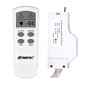 Martec Bathroom Heater, Exhaust And Light LCD Remote Control Kit White by Martec, a Exhaust Fans for sale on Style Sourcebook