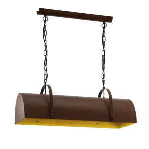 Eglo Deerhurst Industrial Pendant Light (E27) Brown by Eglo, a Pendant Lighting for sale on Style Sourcebook