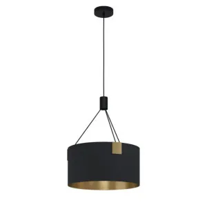 Eglo Tortola Pendant Light (E27) Black and Gold by Eglo, a Pendant Lighting for sale on Style Sourcebook