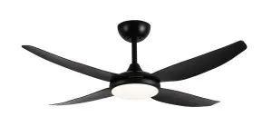 Brilliant Amari 52" (1320mm) Indoor/Outdoor Coastal Ceiling Fan with 24W CCT LED Light and Remote Black by Brilliant, a Ceiling Fans for sale on Style Sourcebook