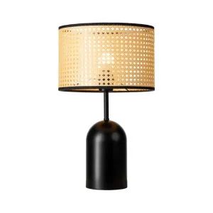 Mayfield Kimi Rattan Table Lamp (E27) Black by Mayfield, a Table & Bedside Lamps for sale on Style Sourcebook