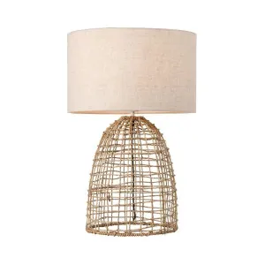 Mayfield Sia Woven Seagrass Table Lamp (E27) Cream by Mayfield, a Table & Bedside Lamps for sale on Style Sourcebook