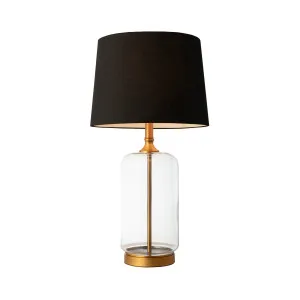 Mayfield Kita Brass Accented Table Lamp (E27) Black by Mayfield, a Table & Bedside Lamps for sale on Style Sourcebook