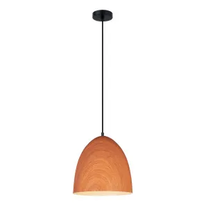 Cherry Cinnamon CLA Ligna Pendant (E27) Oblong by Compact Lamps Australia, a Pendant Lighting for sale on Style Sourcebook