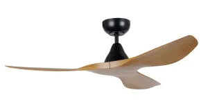 Eglo Surf 48" ABS DC Ceiling Fan Black & Teak by Eglo, a Ceiling Fans for sale on Style Sourcebook