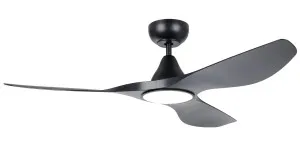 Eglo Surf 48" ABS DC Ceiling Fan with 20W CCT LED Light Black by Eglo, a Ceiling Fans for sale on Style Sourcebook