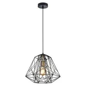 CLA Marte Cage Pendant (E27) Black by Compact Lamps Australia, a Pendant Lighting for sale on Style Sourcebook