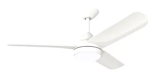 Hunter Pacific X-Over 48" 3 Blade DC Ceiling Fan LED Light and Wall Control White by Hunter Pacific, a Ceiling Fans for sale on Style Sourcebook