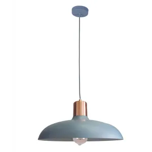 CLA Pastel Dome with Copper Pendant (E27) Blue by Compact Lamps Australia, a Pendant Lighting for sale on Style Sourcebook