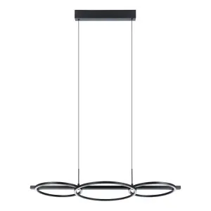 Eglo Lanacera LED Dimmable Pendant Light Black by Eglo, a Pendant Lighting for sale on Style Sourcebook