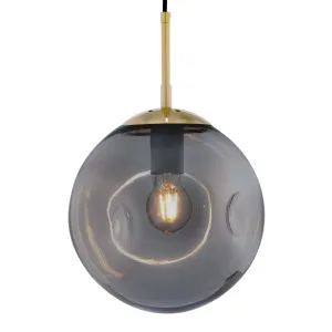 Paddington Mercator Dimpled Smoke Glass Pendant Light (E27) Small by Mercator, a Pendant Lighting for sale on Style Sourcebook