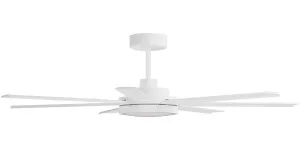 Calibo Alula 80" (2032mm) 7 Blade Indoor/Outdoor DC Ceiling Fan with 24W Light & Remote White by Calibo, a Ceiling Fans for sale on Style Sourcebook