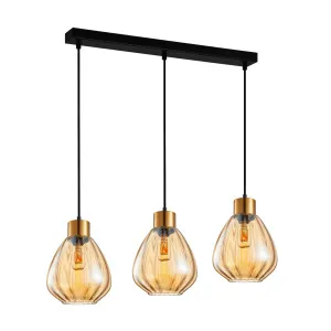 Amber CLA Tulip Wine Glass Pendant (E27) 3 Light Bar by Compact Lamps Australia, a Pendant Lighting for sale on Style Sourcebook