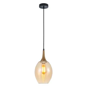 CLA Brote Wine Glass Pendant Light (E27) Amber by Compact Lamps Australia, a Pendant Lighting for sale on Style Sourcebook