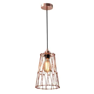 CLA Plier Small Adjustable Cage Pendant Light (E27) Copper by Compact Lamps Australia, a Pendant Lighting for sale on Style Sourcebook