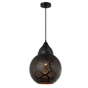 CLA Marrakesh Black & Gold Pendant (E27) Bell by Compact Lamps Australia, a Pendant Lighting for sale on Style Sourcebook