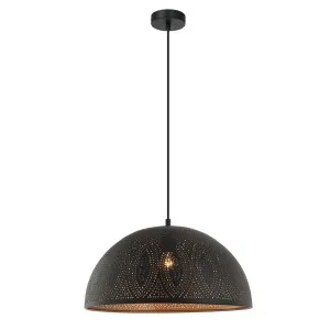 CLA Marrakesh Black & Gold Pendant (E27) Dome by Compact Lamps Australia, a Pendant Lighting for sale on Style Sourcebook