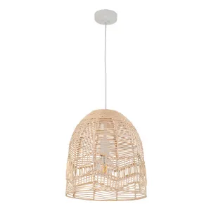 CLA Rota Natural Rattan Pendant Light (E27) Dome by Compact Lamps Australia, a Pendant Lighting for sale on Style Sourcebook