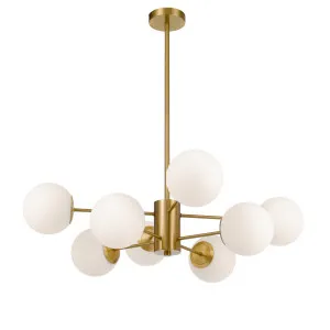 Telbix Marsten Gold Glass Pendant E27 8 Light by Telbix, a Pendant Lighting for sale on Style Sourcebook