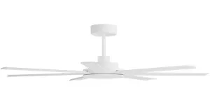 Calibo Alula 60" (1524mm) 7 Blade Indoor/Outdoor DC Ceiling Fan & Remote White by Calibo, a Ceiling Fans for sale on Style Sourcebook