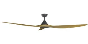 Calibo Smart CloudFan 72" (1830mm) ABS DC Ceiling Cloud Fan and Remote Black & Teak by Calibo, a Ceiling Fans for sale on Style Sourcebook