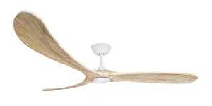 ThreeSixty Timbr 72" DC Indoor/Outdoor Ceiling Fan with 17W LED Light White & Oak by ThreeSixty, a Ceiling Fans for sale on Style Sourcebook