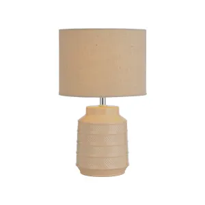 Telbix Shelby Ceramic Table Lamp (E27) Cream by Telbix, a Table & Bedside Lamps for sale on Style Sourcebook