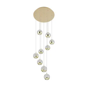 Telbix Segovia 9 Light LED Pendant Gold by Telbix, a Pendant Lighting for sale on Style Sourcebook